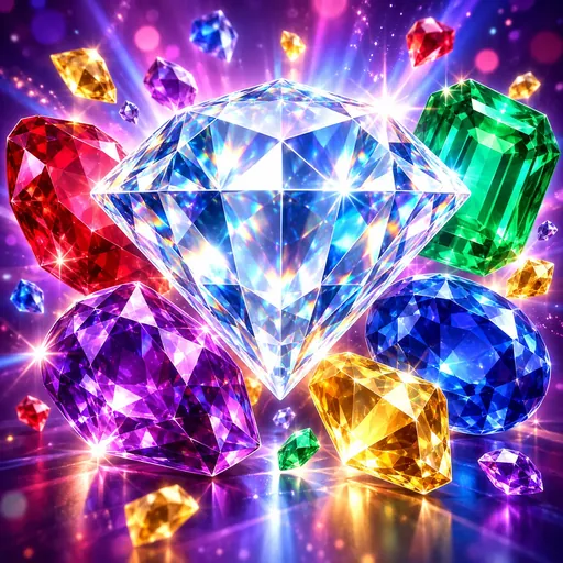 Gem-themed cover art for the NetEnt pokie Dazzle Me