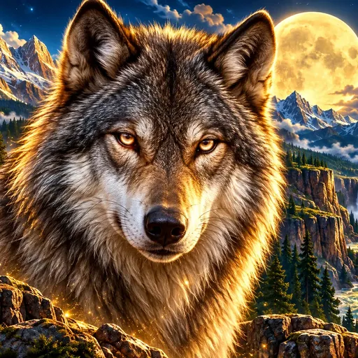 Nature-themed cover art for the Pragmatic Play pokie Wolf Gold